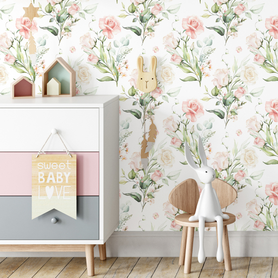 Papel pintado para niños - infantil - Floral