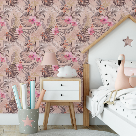 Papel pintado para niños - infantil - Hibisco