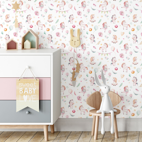 Papel pintado para niños - infantil - Licornio Mágico