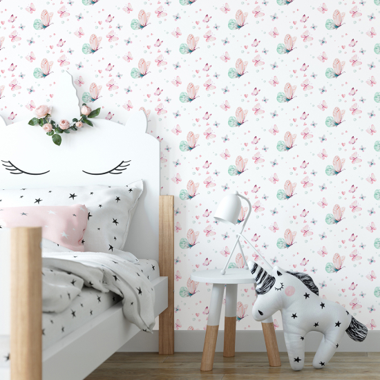 Papel pintado para niños - infantil - Mariposas