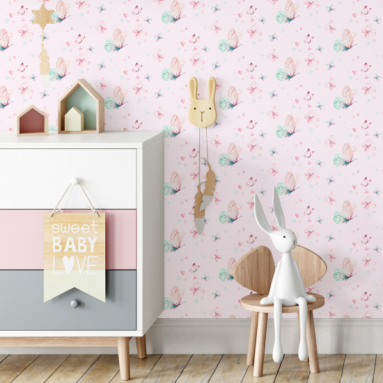 Papel pintado para niños - infantil - Mariposas