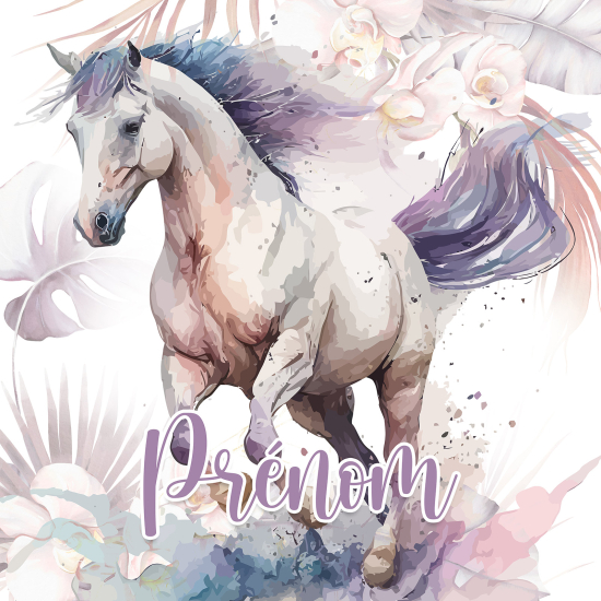 Papel pintado para niños - infantil panorámico con nombre personalizado - Caballo
