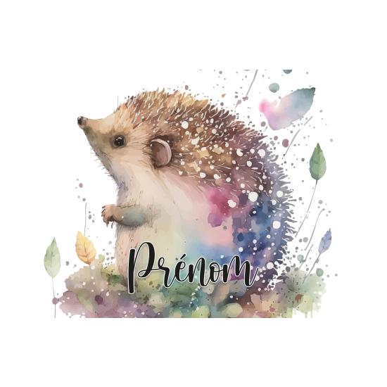 Papel pintado para niños - infantil panorámico con nombre personalizado - Erizo