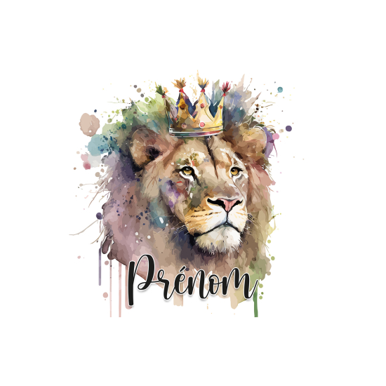 Papel pintado para niños - infantil panorámico con nombre personalizado - León