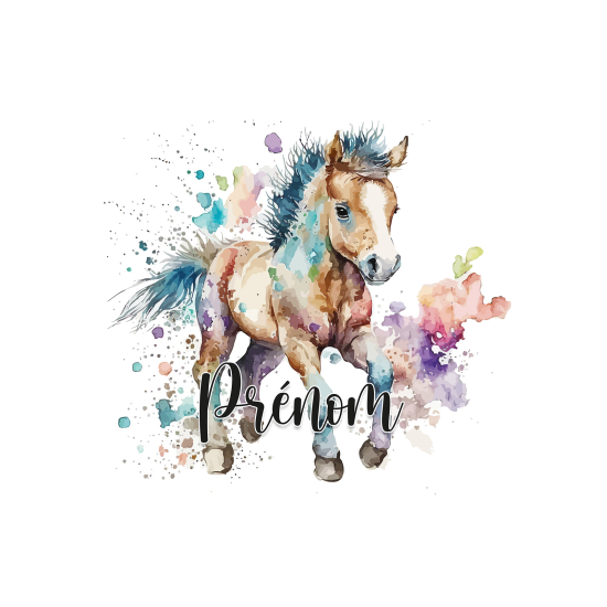 Papel pintado para niños - infantil panorámico con nombre personalizado - Poulin