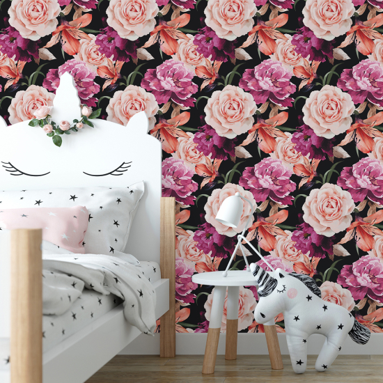 Papel pintado para niños - infantil - Rosas