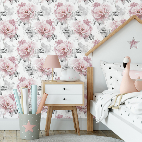 Papel pintado para niños - infantil - Rosas