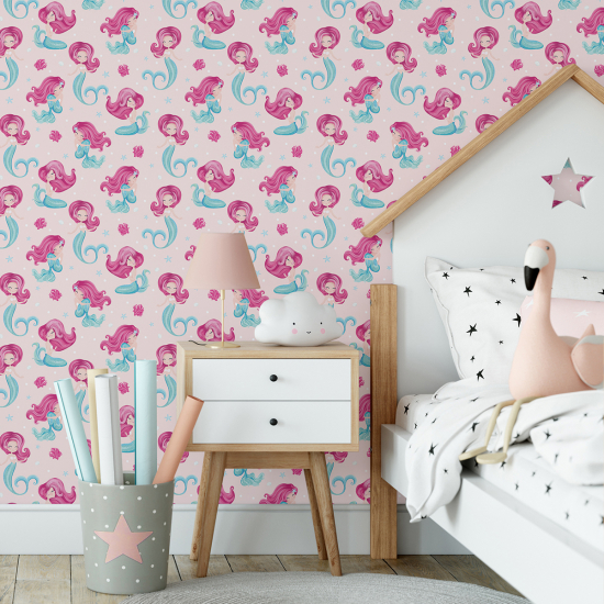 Papel pintado para niños - infantil - Sirenas