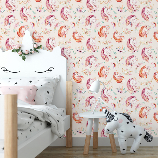 Papel pintado para niños - infantil - Unicornios