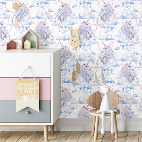 Papel pintado para niños - infantil - Unicornios