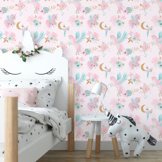 Papel pintado para niños - infantil - Unicornios