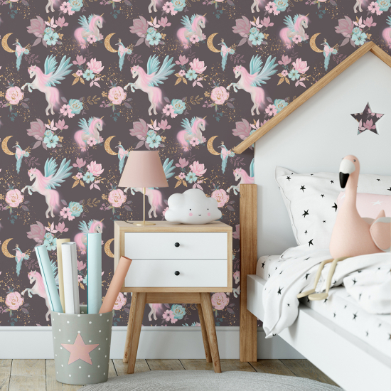 Papel pintado para niños - infantil - Unicornios