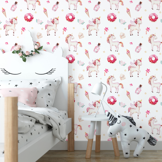 Papel pintado para niños - infantil - Unicornios