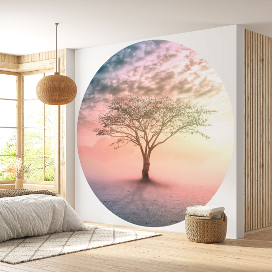 Papel pintado redondo - Árbol