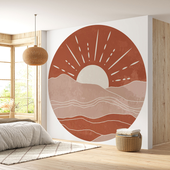 Papel pintado redondo - Boho