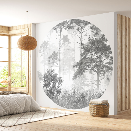 Papel pintado redondo - Bosque