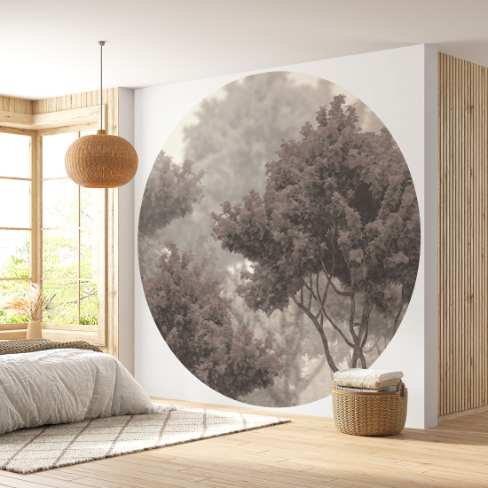 Papel pintado redondo - Bosque