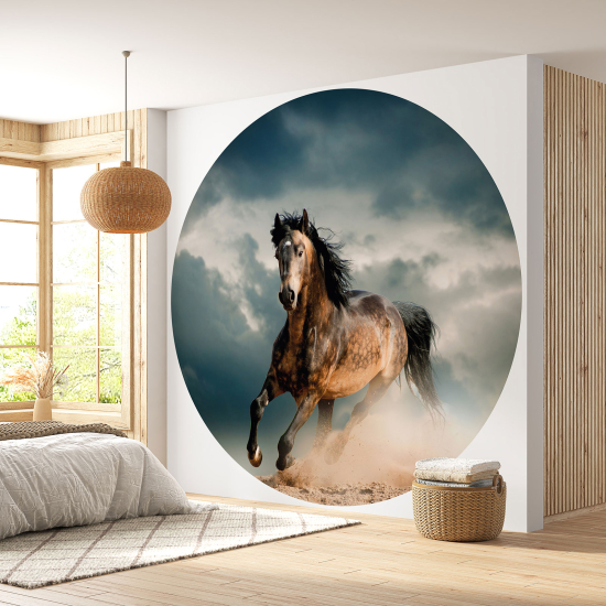 Papel pintado redondo - Caballo