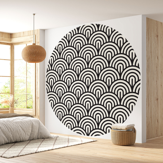Papel pintado redondo - Diseño de arcos