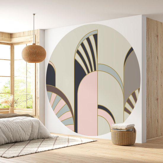 Papel pintado redondo - Diseño de arcos