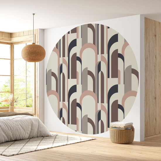 Papel pintado redondo - Diseño de motivos de arcos