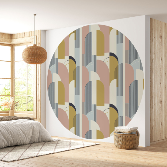 Papel pintado redondo - Diseño de motivos de arcos
