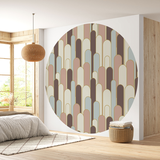 Papel pintado redondo - Diseño de motivos de arcos