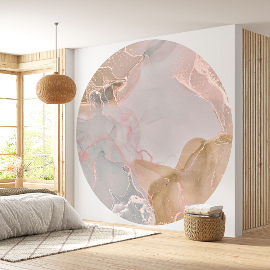 Papel pintado redondo - Efecto Marmoleado