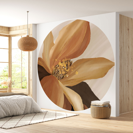 Papel pintado redondo - Flor