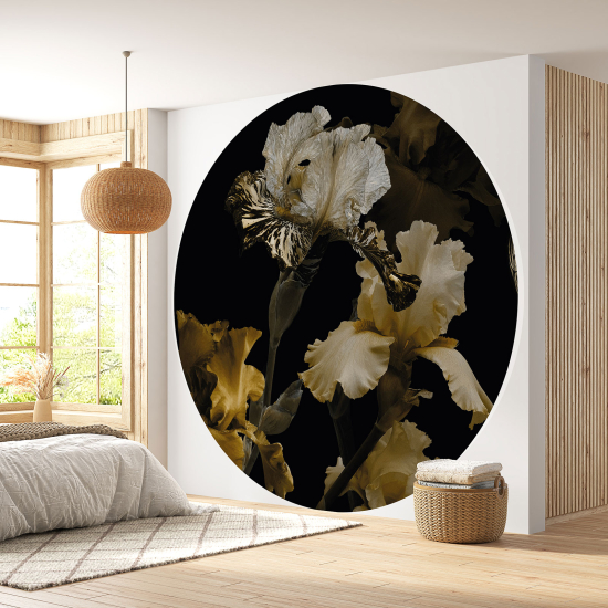 Papel pintado redondo - Flores