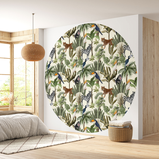 Papel pintado redondo - Jungla