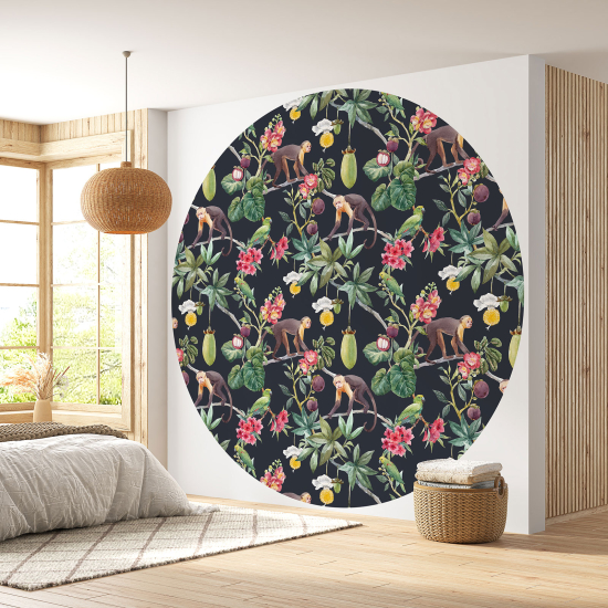 Papel pintado redondo - Jungla