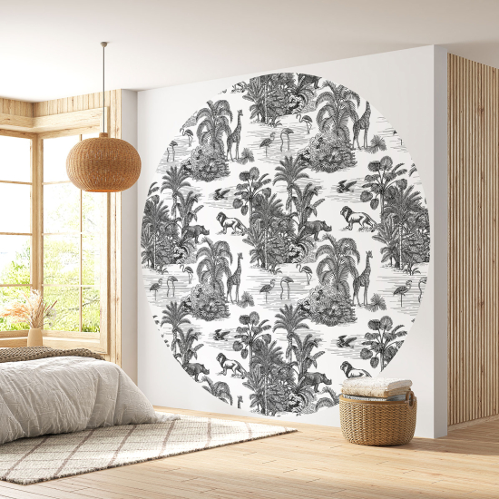 Papel pintado redondo - Jungla