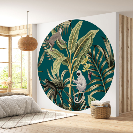 Papel pintado redondo - Jungla