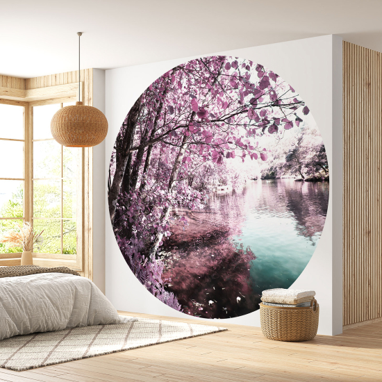 Papel pintado redondo - Lago