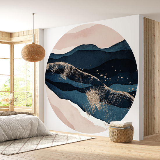 Papel pintado redondo - Montañas diseño