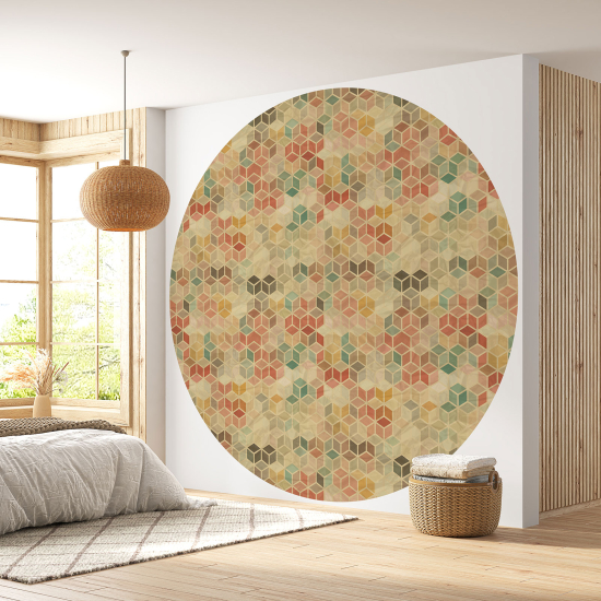 Papel pintado redondo - Mosaico