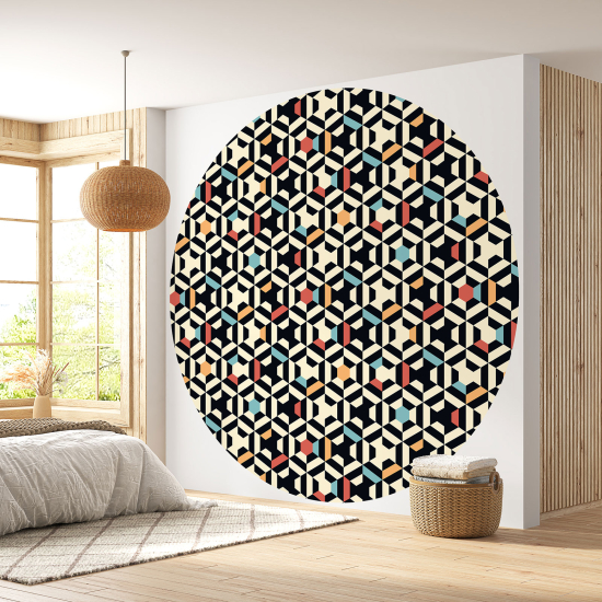 Papel pintado redondo - Mosaico