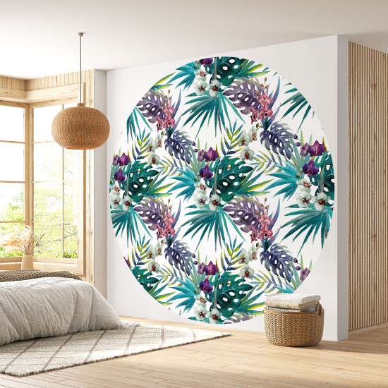 Papel pintado redondo - Motivo Botánico