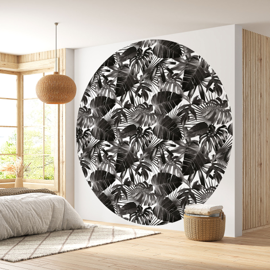 Papel pintado redondo - Motivo botánico