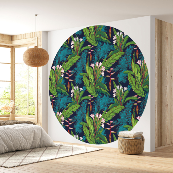 Papel pintado redondo - Motivo botánico