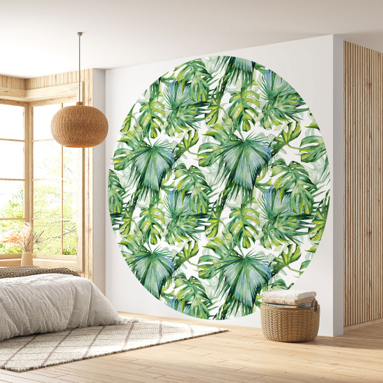 Papel pintado redondo - Motivo botánico