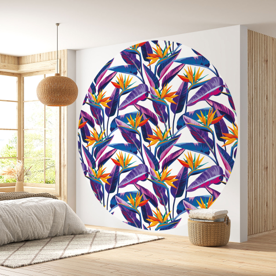 Papel pintado redondo - Motivo botánico