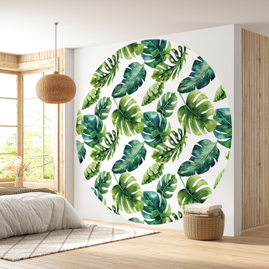 Papel pintado redondo - Motivo botánico