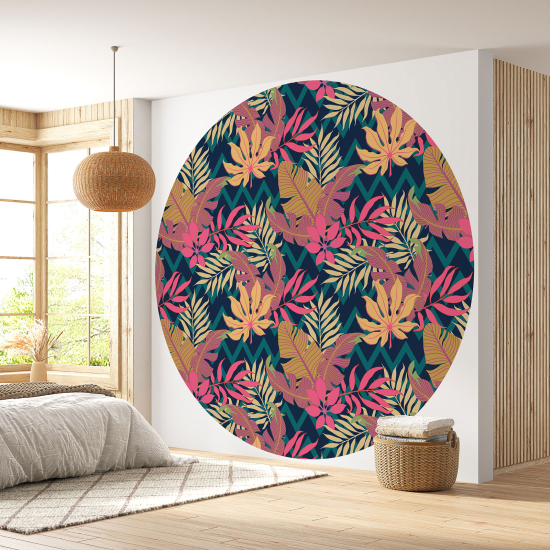 Papel pintado redondo - Motivo botánico