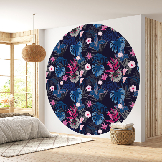 Papel pintado redondo - Motivo botánico