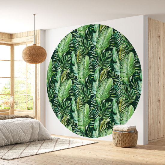 Papel pintado redondo - Motivo botánico