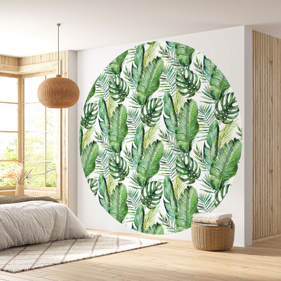 Papel pintado redondo - Motivo botánico