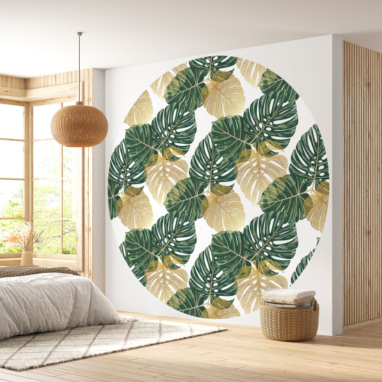 Papel pintado redondo - Motivo botánico