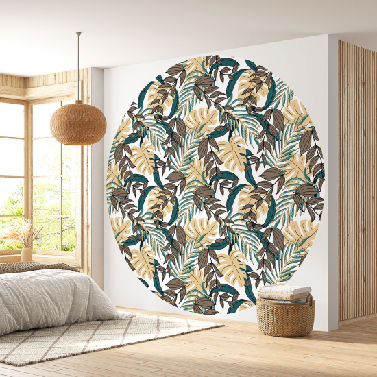 Papel pintado redondo - Motivo botánico